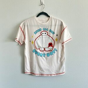 Disney Big Hero 6 Baymax and Mochi Hugs All Day Every Day Cotton Graphic Tee‎ XS